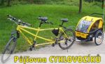 Půjčovna dětských přívěsných cyklo vozíků za kolo, České Budějovice, Jižní Čechy